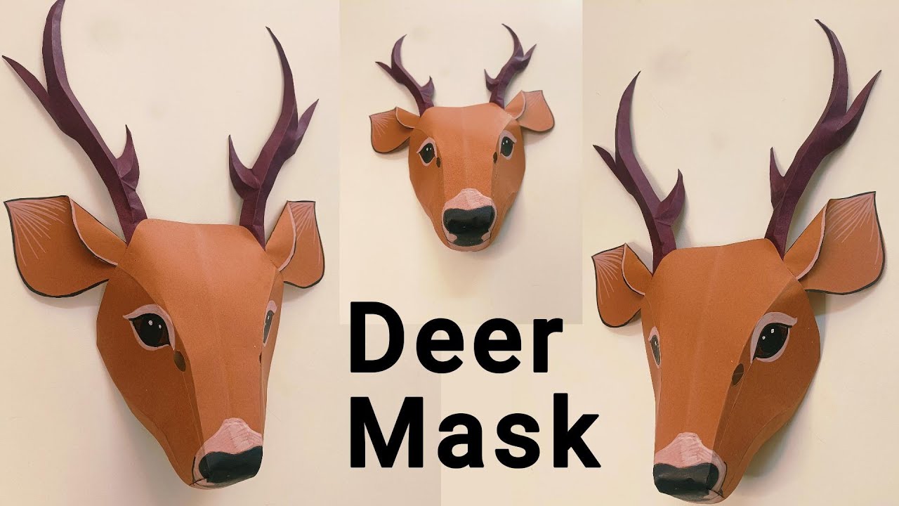 how to make deer mask | deer mask | deer mask making | animal mask making | deer costume | craft