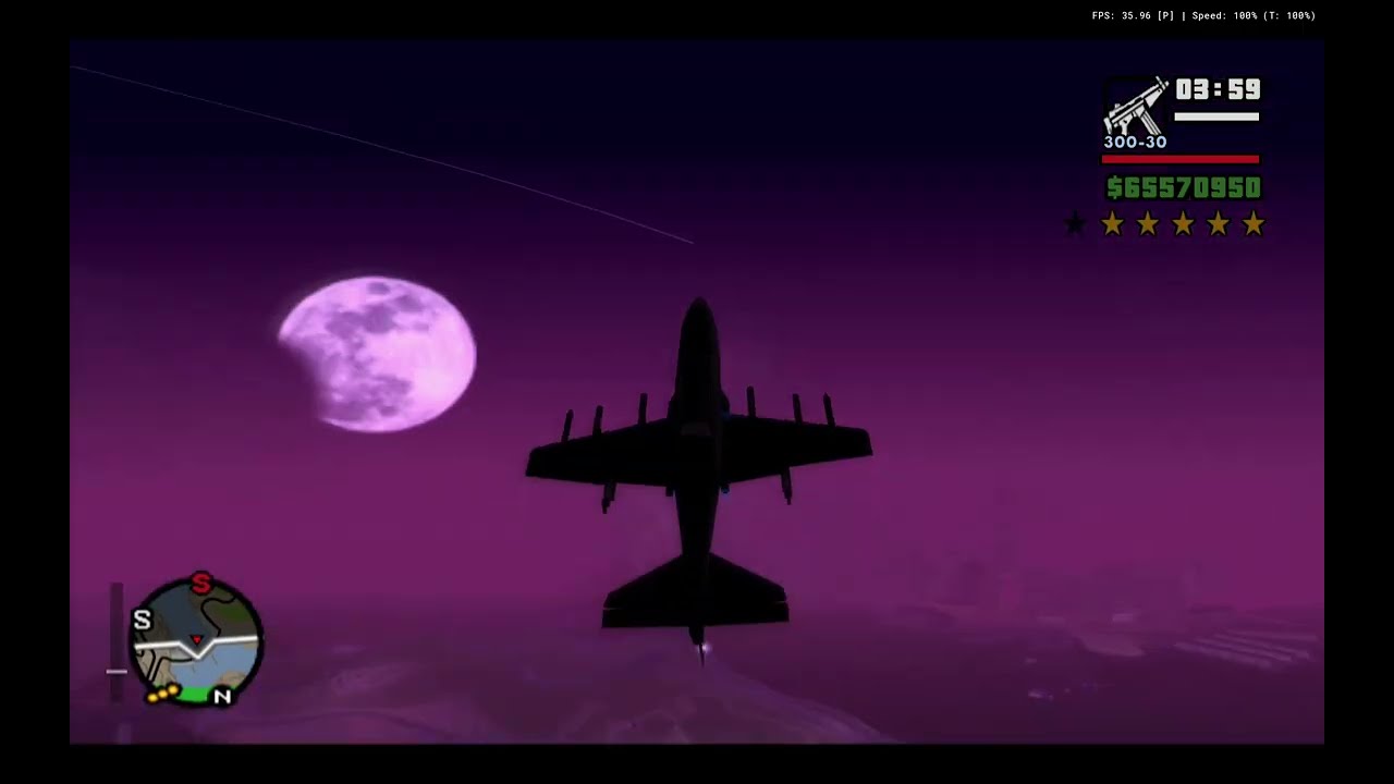 GTA San Andreas Hydra Dogfight at 5 Star Wanted Level