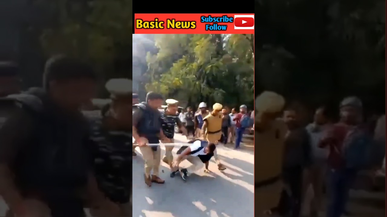 Nsui Satro Shanghaton Pe Police ki Lathi Charge #Youtube shorts