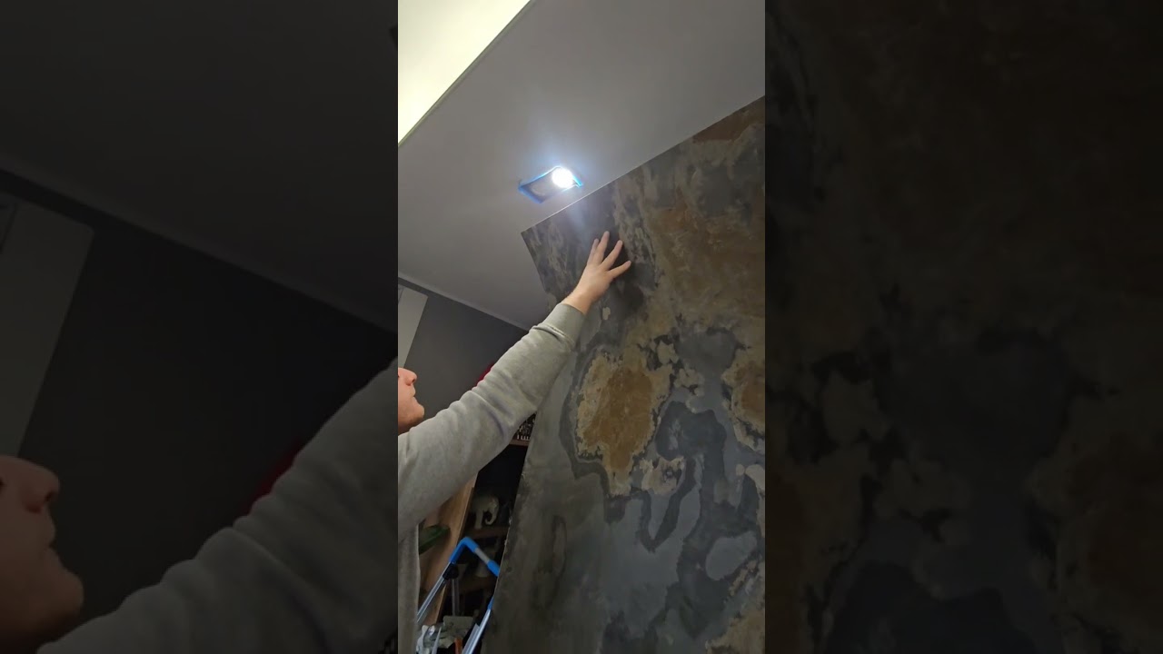 Kamień w rolce / Fornir kamienny jako dekarcja na ścianie Cz 1