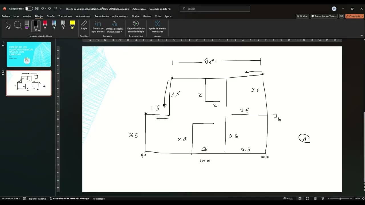 LibreCAD - Creando un plano residencial básico con libreCAD