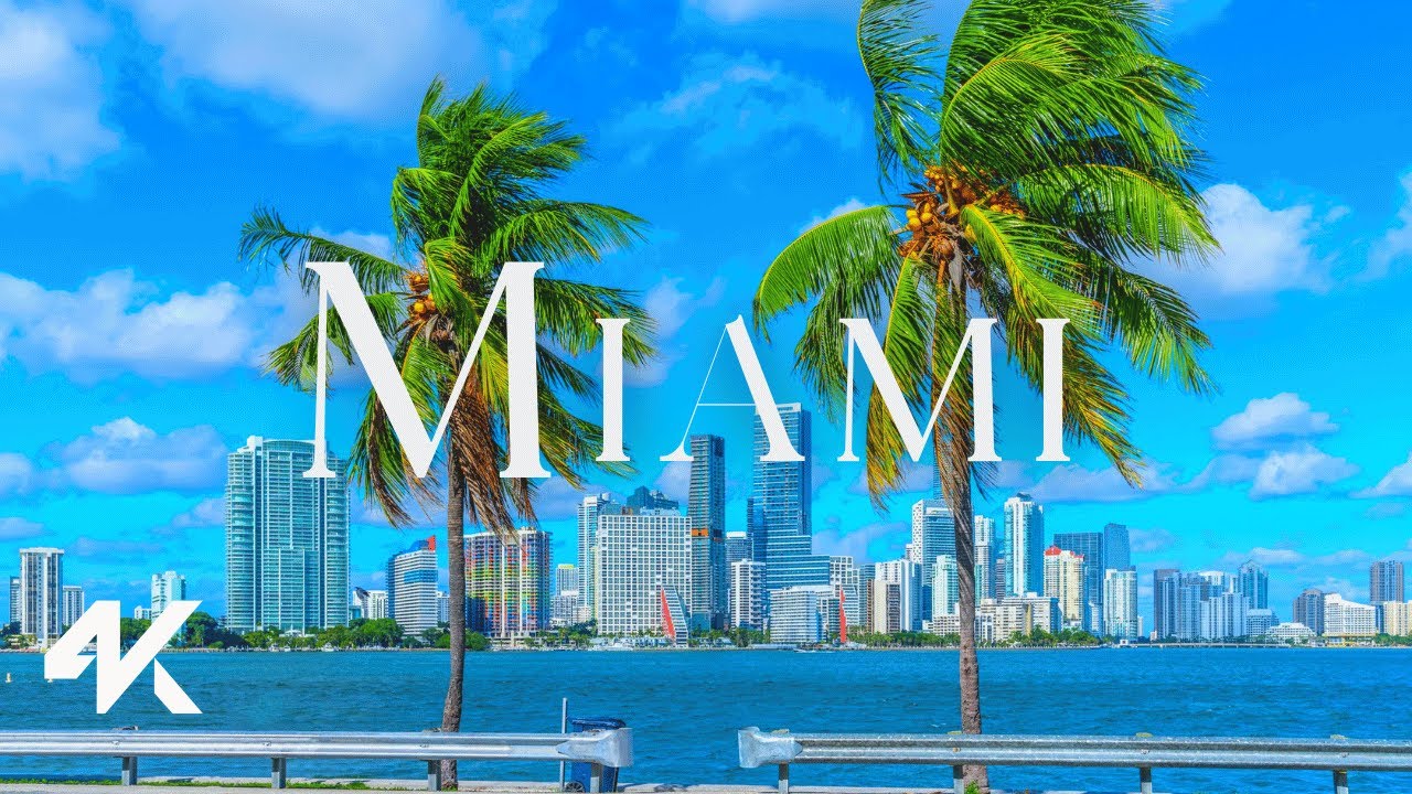 Miami Aerial View Tour 4k Drone - Miami, Florida, USA