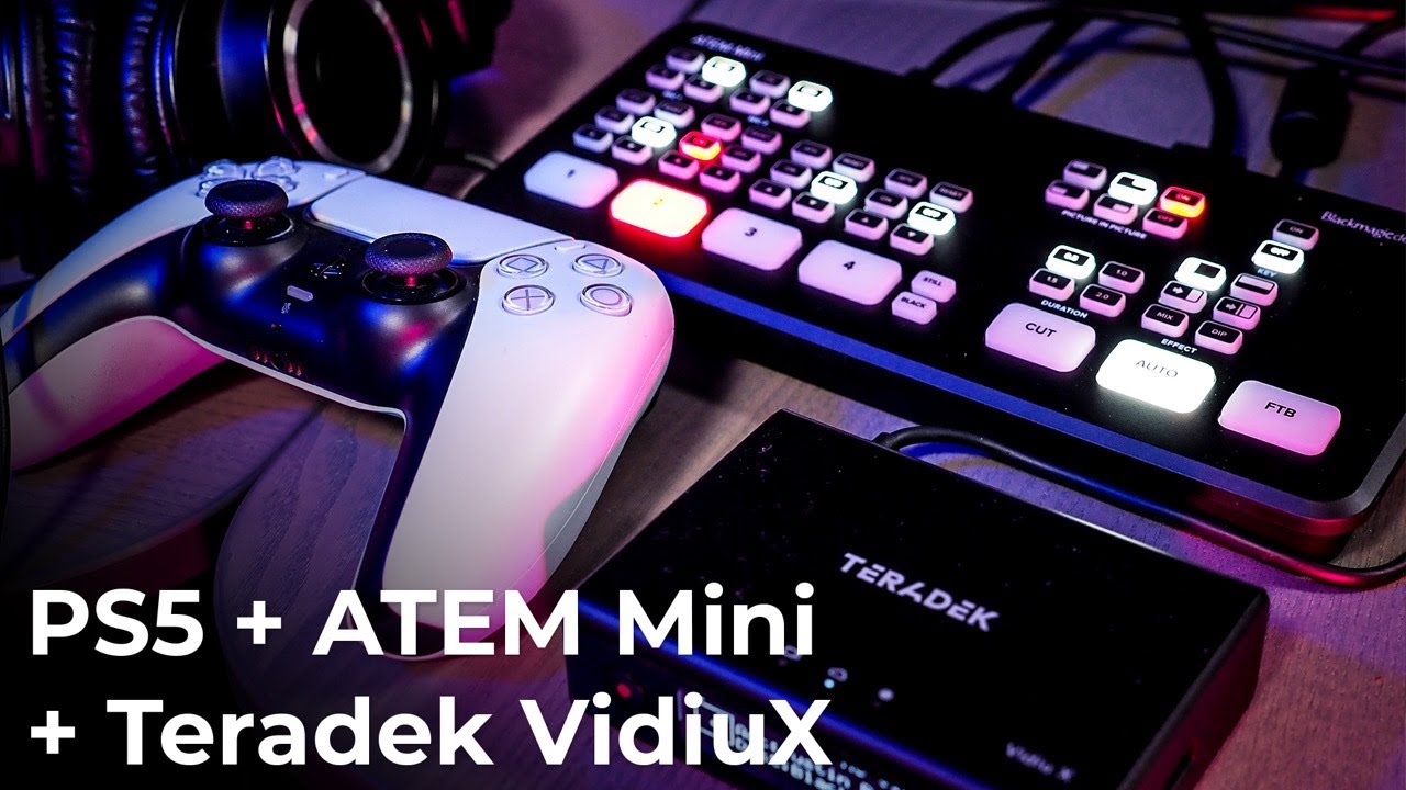 LIVE GAMING: PS5  + BlackMagic ATEM Mini + Teradek VidiuX