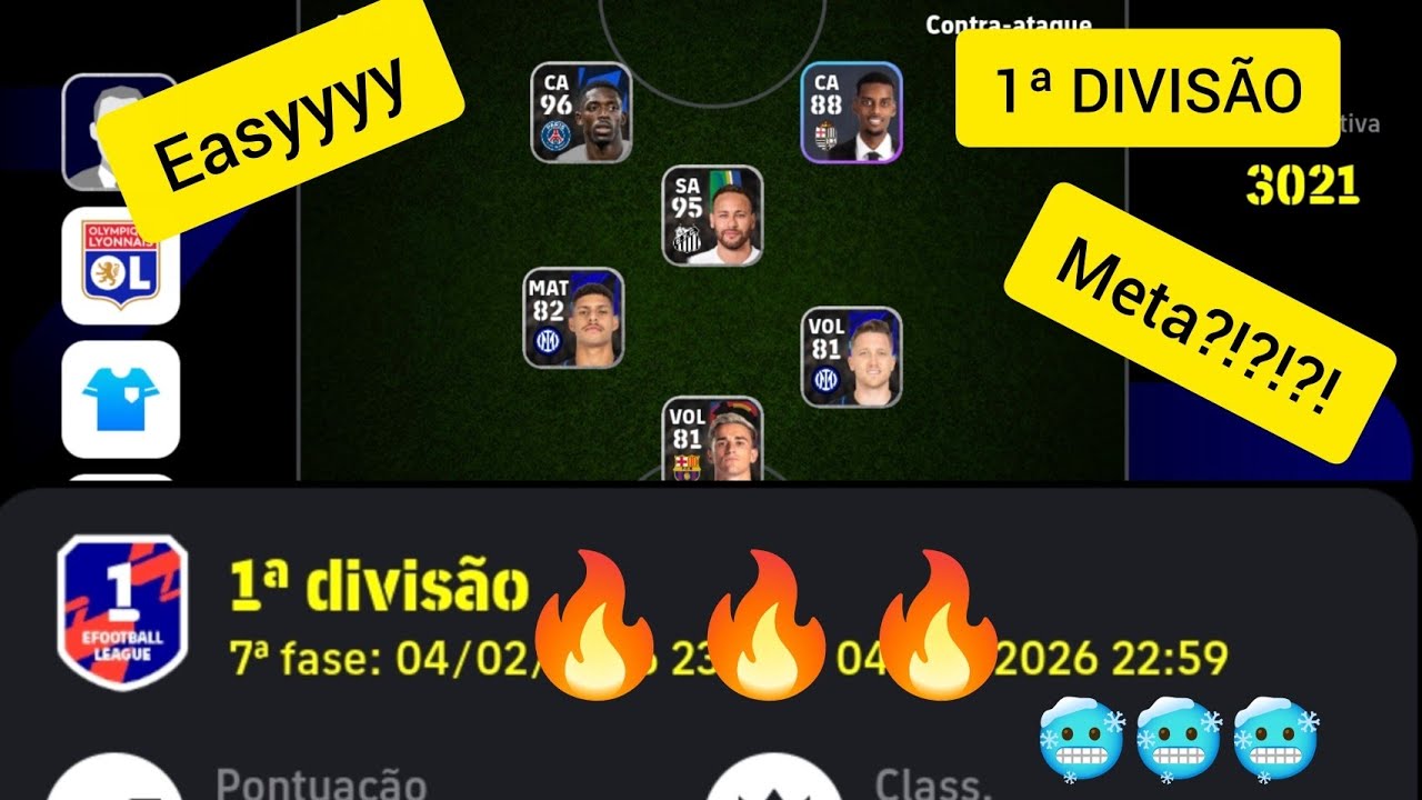 COMO FAZER UM TIME META USANDO CARTA BASE/FREE🔥🔥🔥 + Endrick Prime🥶 - Efootball Mobile