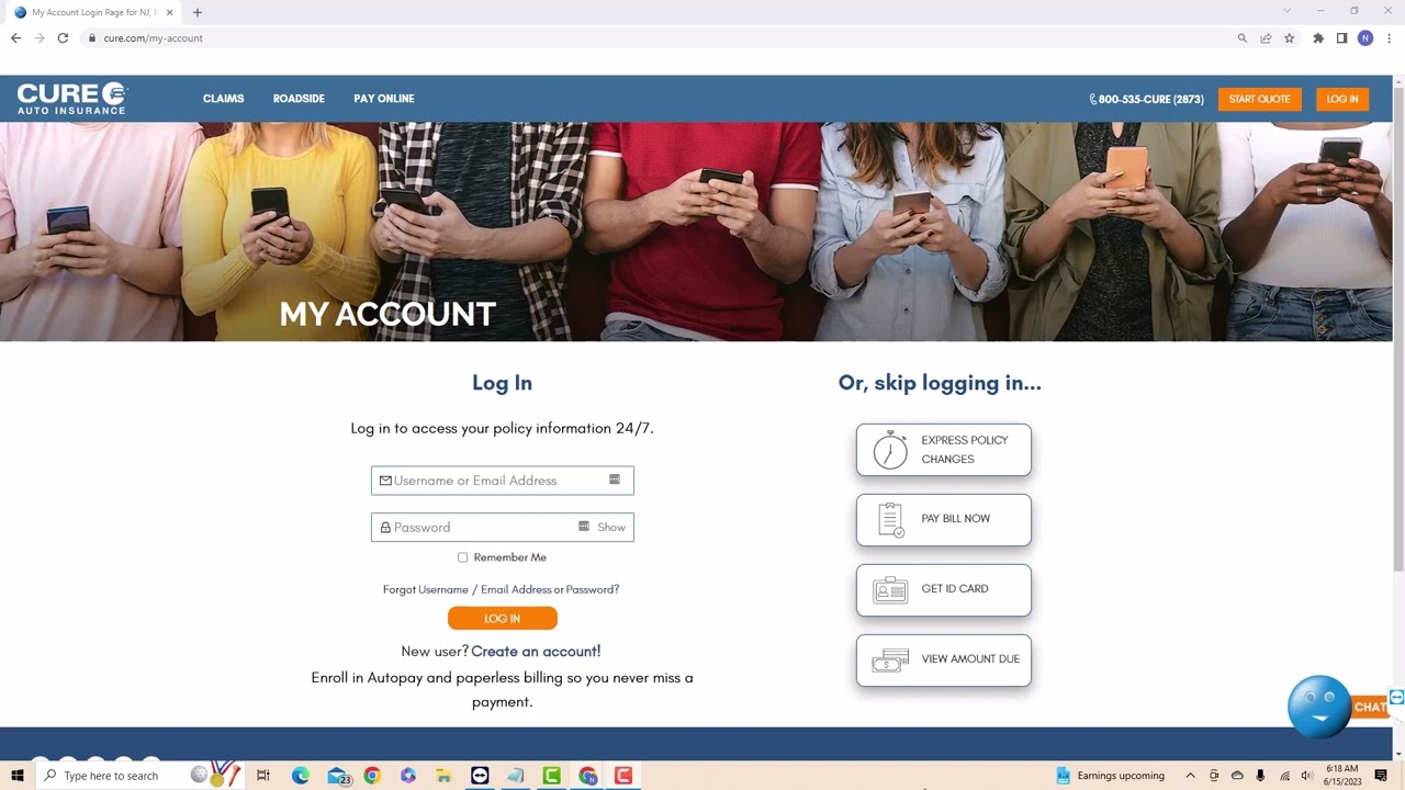 How to Change CURE Auto Insurance Account Username