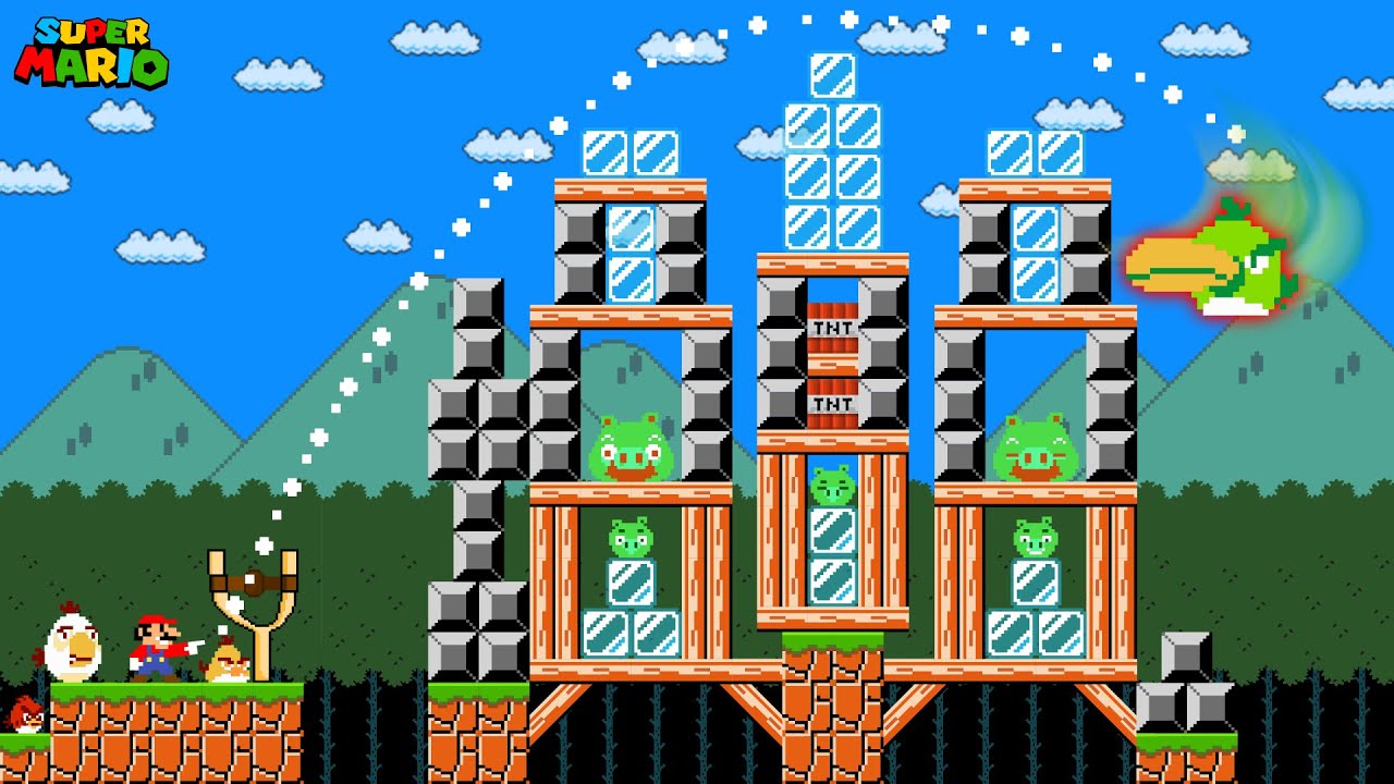 What If Angry Birds Was in Super Mario Bros.