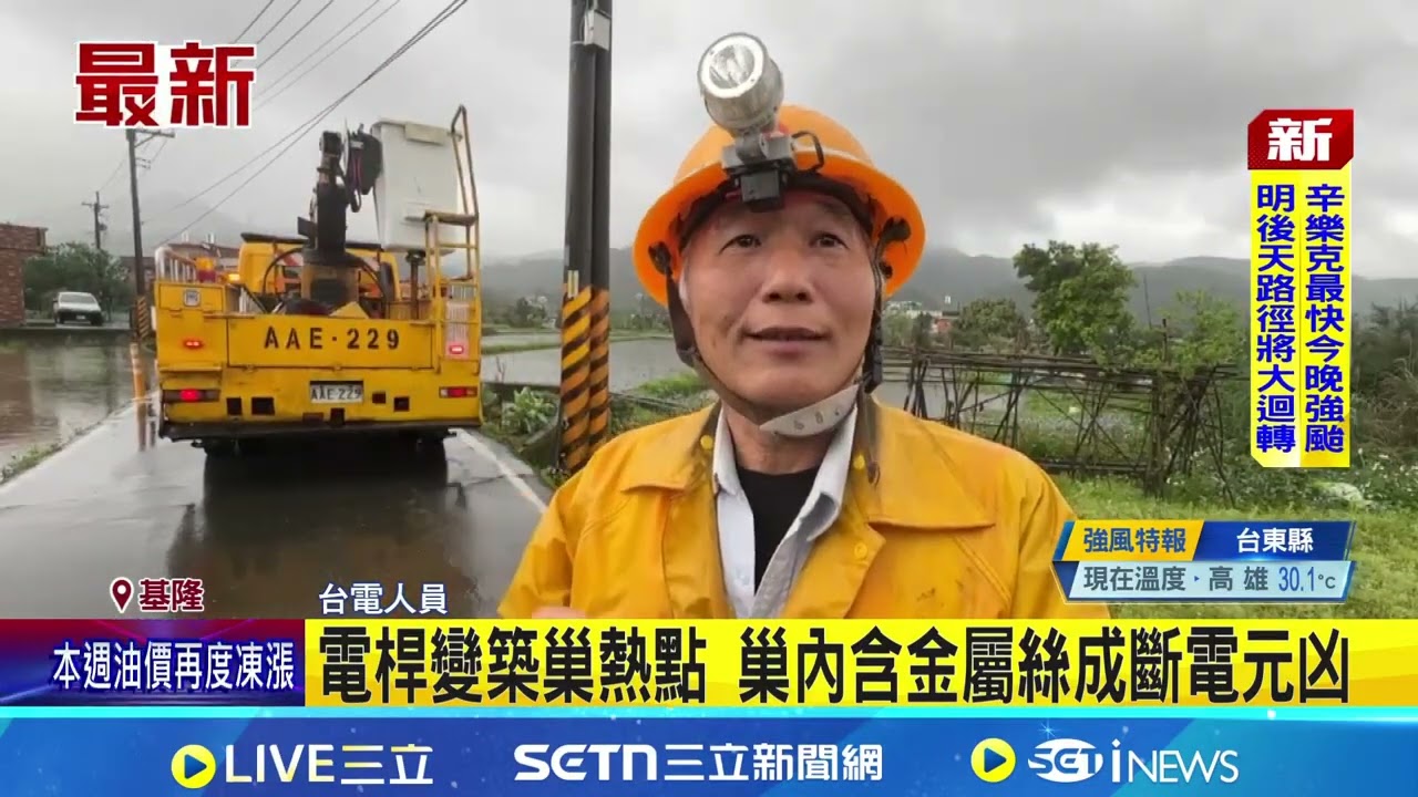 電桿變築巢熱點 巢內含金屬絲成斷電元凶 台電人員動物保衛戰 巡視電線有無遭破壞│記者 林俊華 吳姵萱│新聞一把抓20260412│三立新聞台