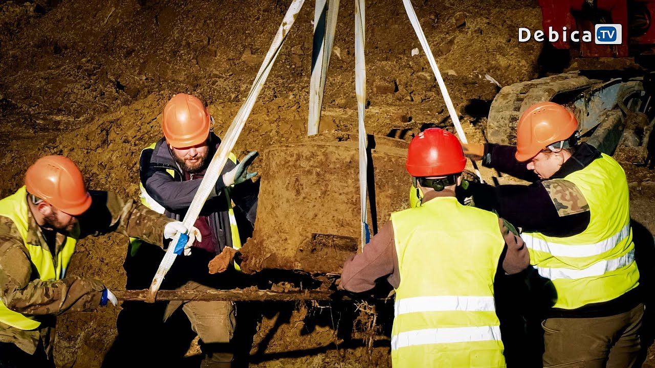Wydobyto kuchnię polową na terenie byłego obozu w Pustkowie