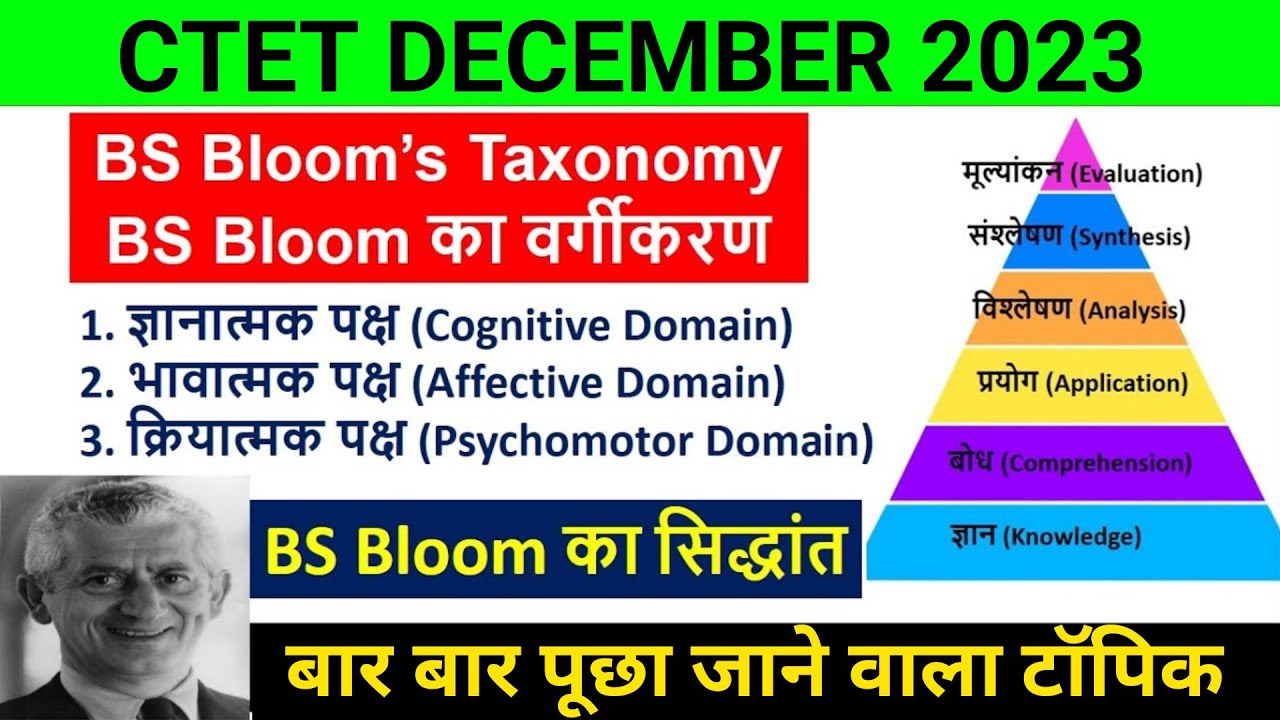 CTET Blooms taxonomy| BLOOM TAXONOMY | blooms taxomony|Ctet CDP Class 2023