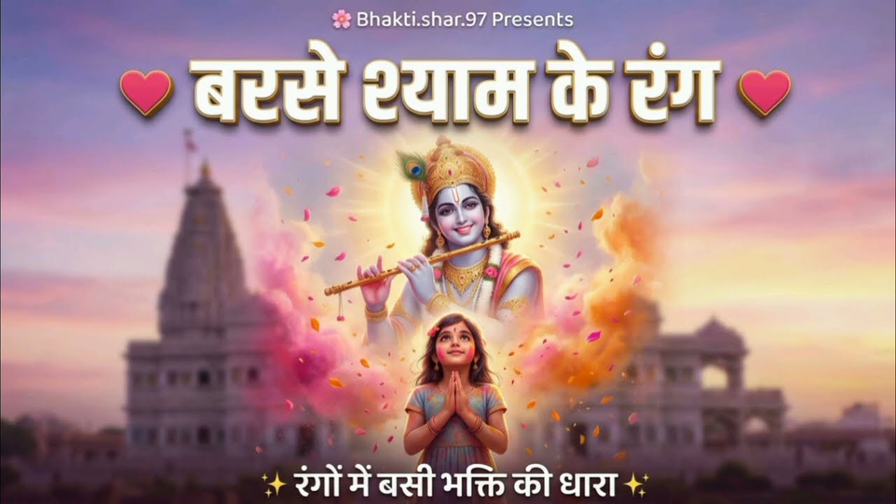 बरसे श्याम के रंग ✨ श्री कृष्ण होली भजन | Bhakti.shar.97