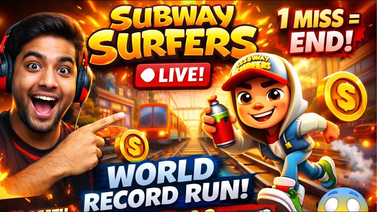 Aaj 1 Lakh Score Todunga 😱 | Subway Surfers Hindi Live Gameplay