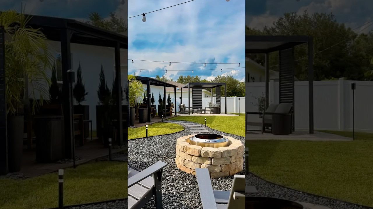 This @MiradorOutdoor pergola is a game charger for outdoor entertainment! #pergola #patiodesign