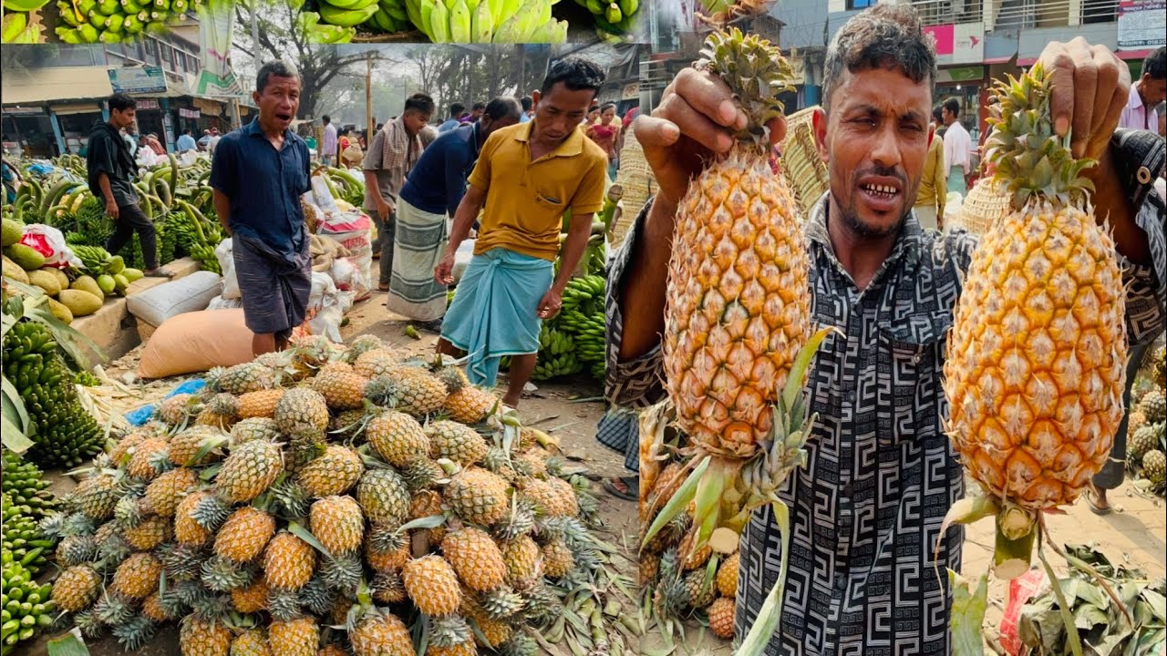 খাগড়াছড়ি গুইমারা বাজারে বিক্রি হচ্ছে কলা কাঁঠাল আনারস তেতুল বেল সহ পাহাড়ি নানান ফলমূল আজকের আপডেট 