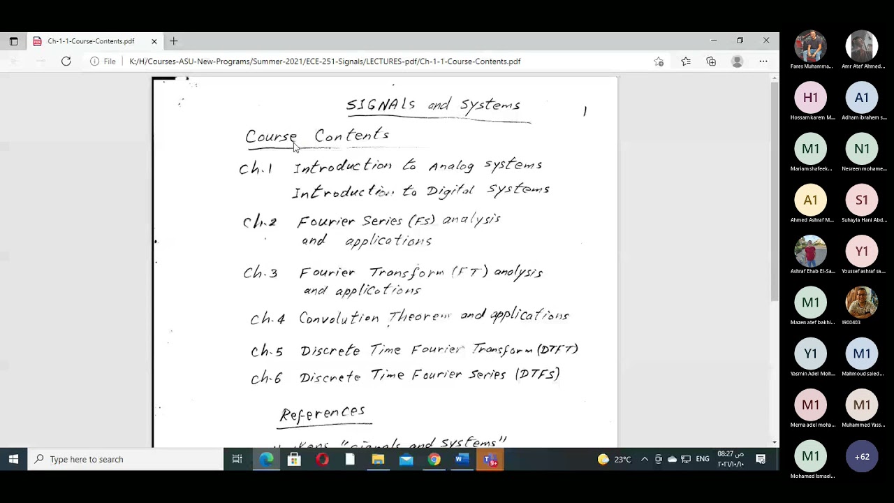 Signals and Systems Fundamentals: Lecture (1) Amplitude Modulation & Frequency Modulation