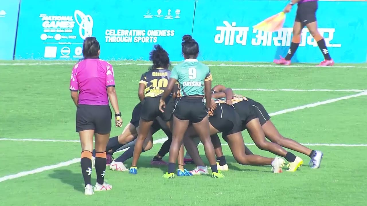 Women's RUGBY 🏉 Odisha vs Bihar, 37th National Games 2023, Goa | DD Sports