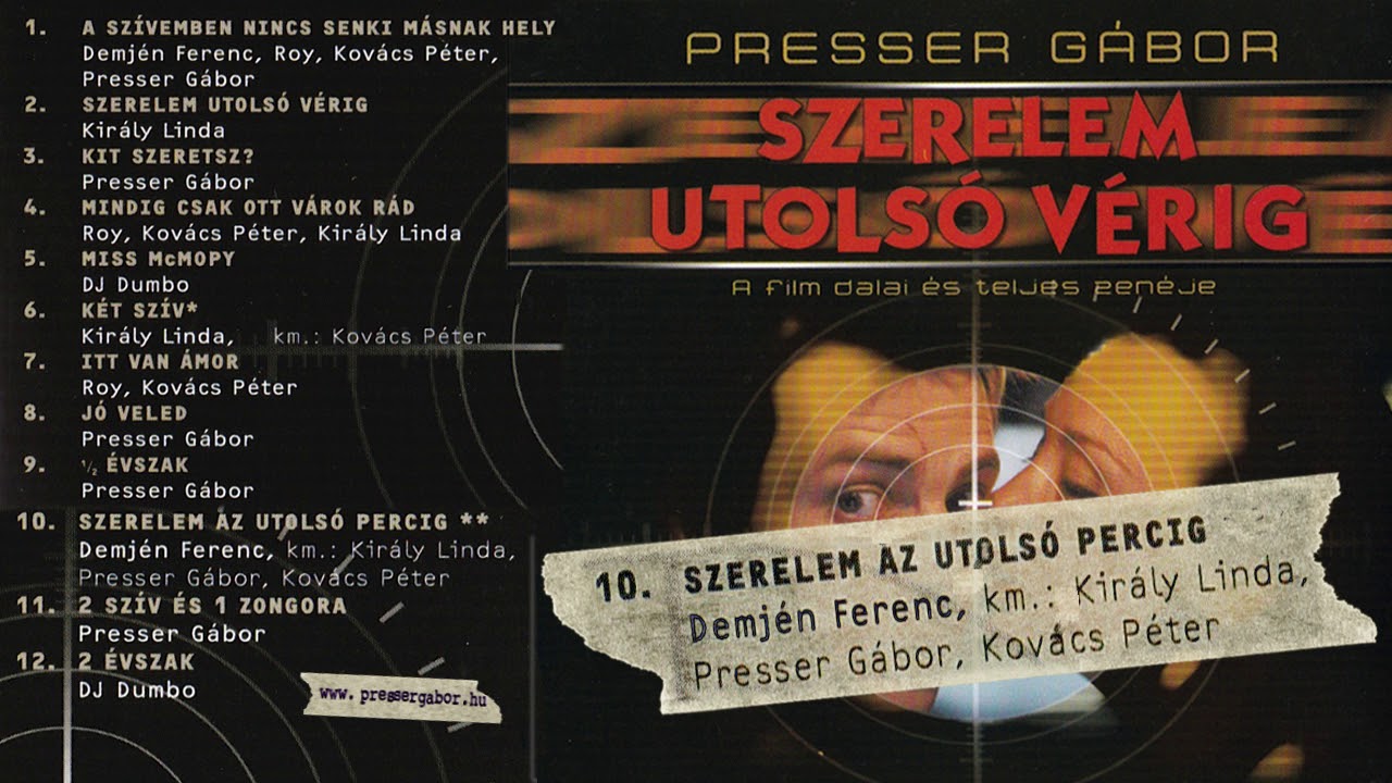 SZERELEM AZ UTOLS&Oacute; PERCIG