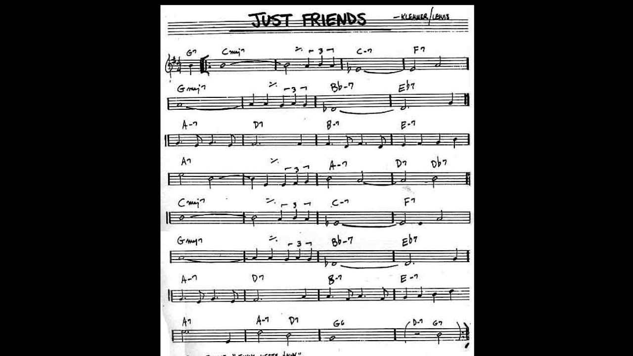 Just Friends - play along - backing track