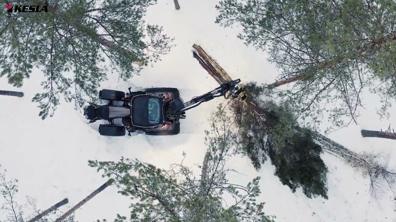 Tractor harvester: KESLA16RH harvester head & 326T loader