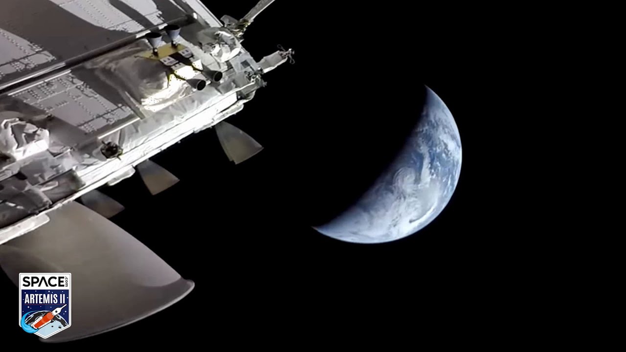 Космический аппарат &laquo;Артемида-2&raquo; приближается к Земле (видео в ускоренном режиме)