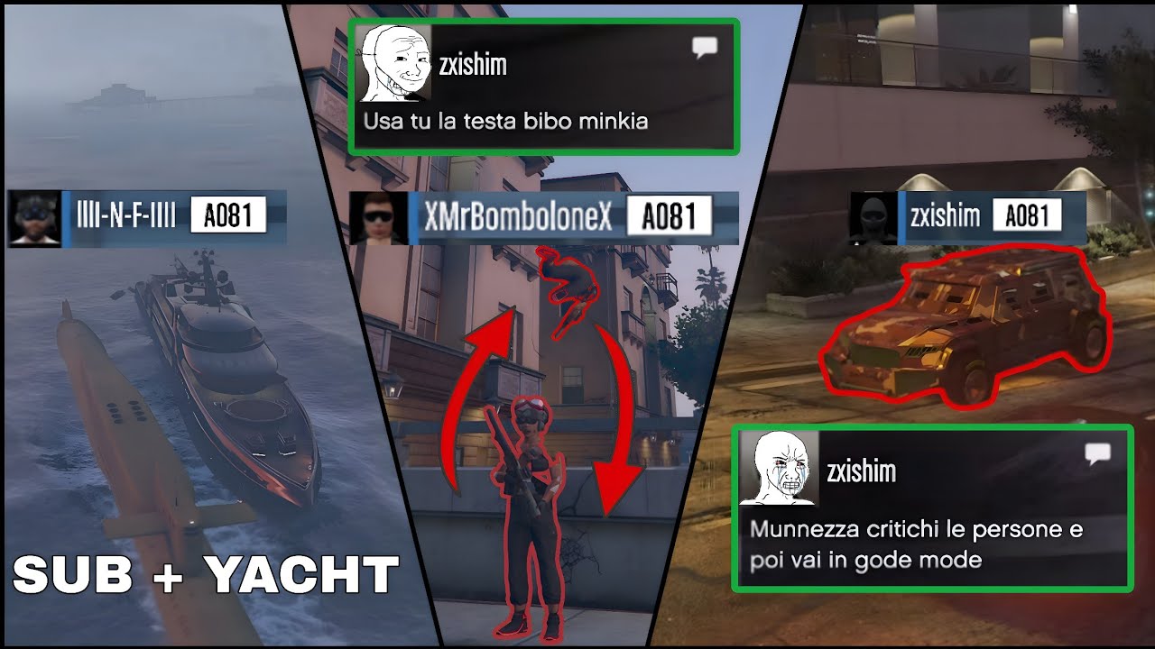 UMILIO UNA CREW DI CHEATERS ITALIANI SU GTA ONLINE [ Parte 1]  