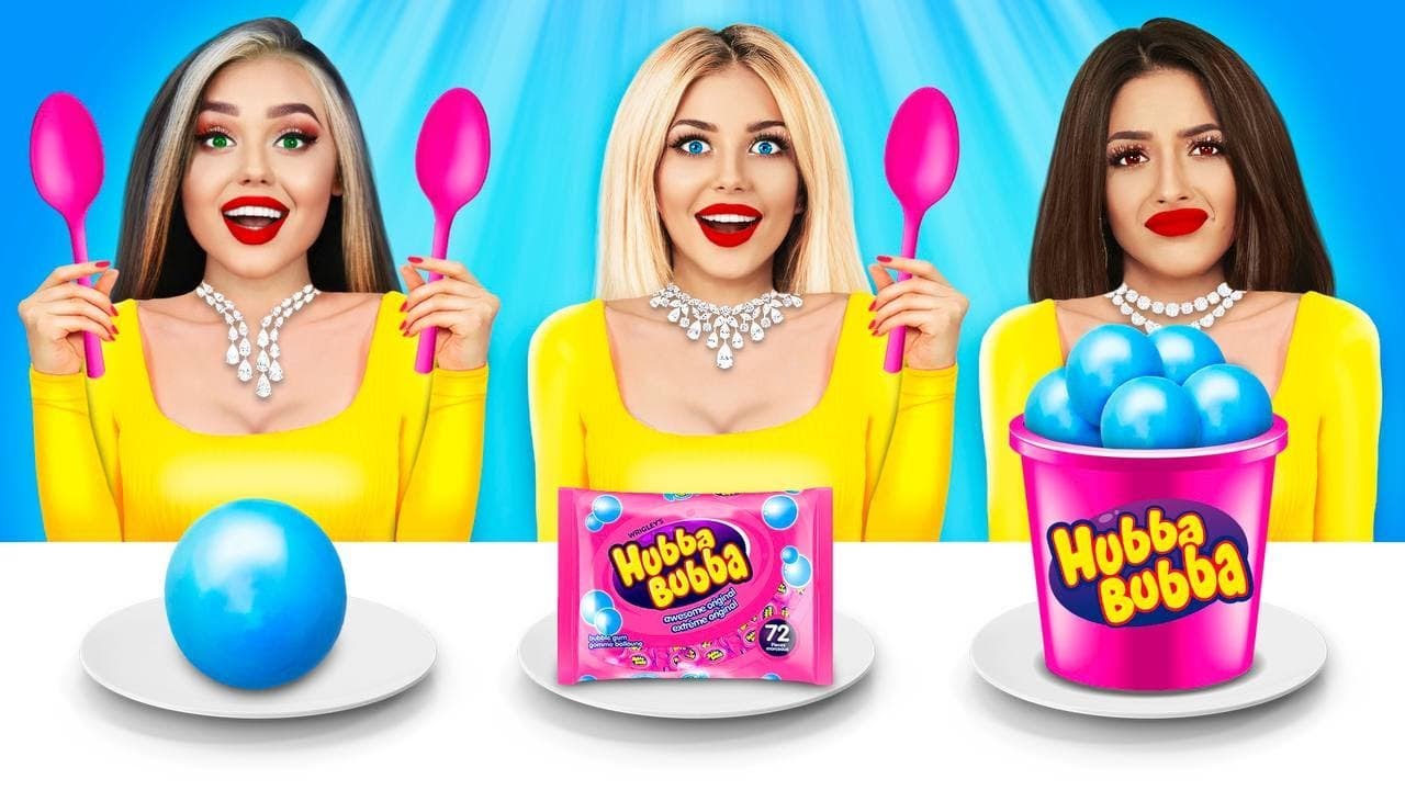 No Hands VS One Hand VS Two Hands Food Decorating Challenge! Funny Experiment by RATATA BRILLIANT