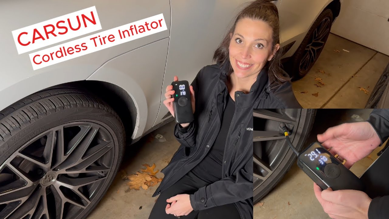 CARSUN Cordless Tire Inflator quick and easy to use! #inflator #tireinflator #cordless