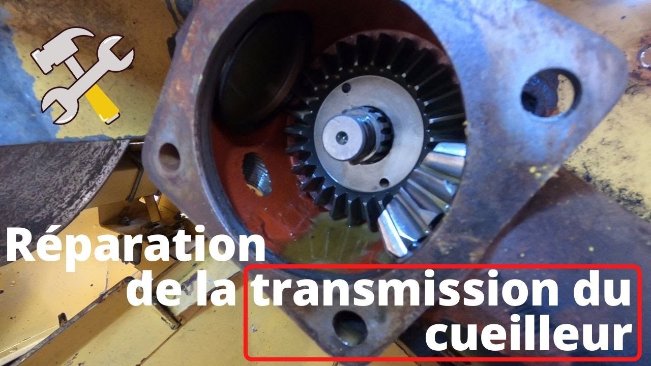 Remplacement du boitier de transmission broyeur du cueilleur new holland