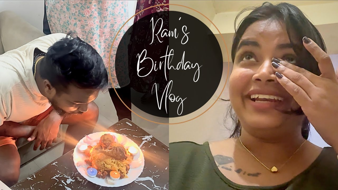 Ram's Birthday 🎁 Cutting Biriyani Cake!! 😂 @Ram With Jaanu