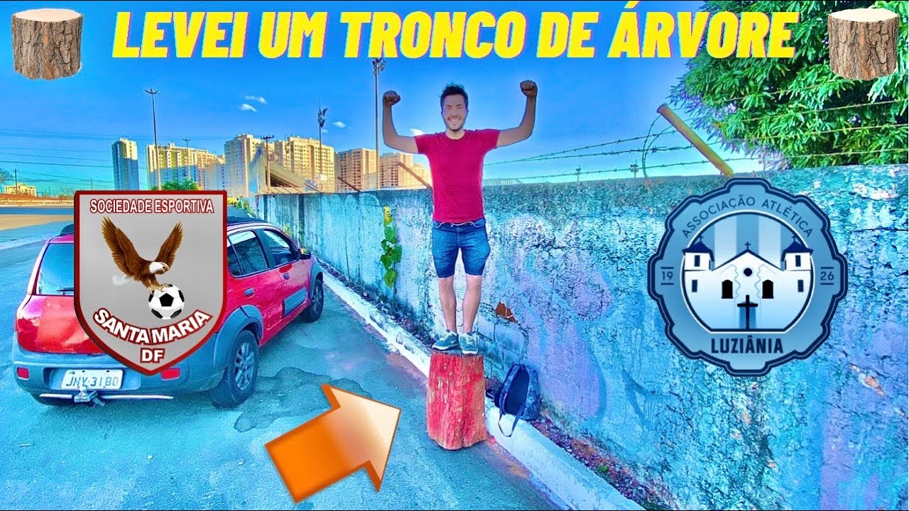 VI O JOGO EM CIMA DE UM TRONCO DE ÁRVORE - QUASE QUEBREI AS COSTAS/ Santa Maria x Luziânia