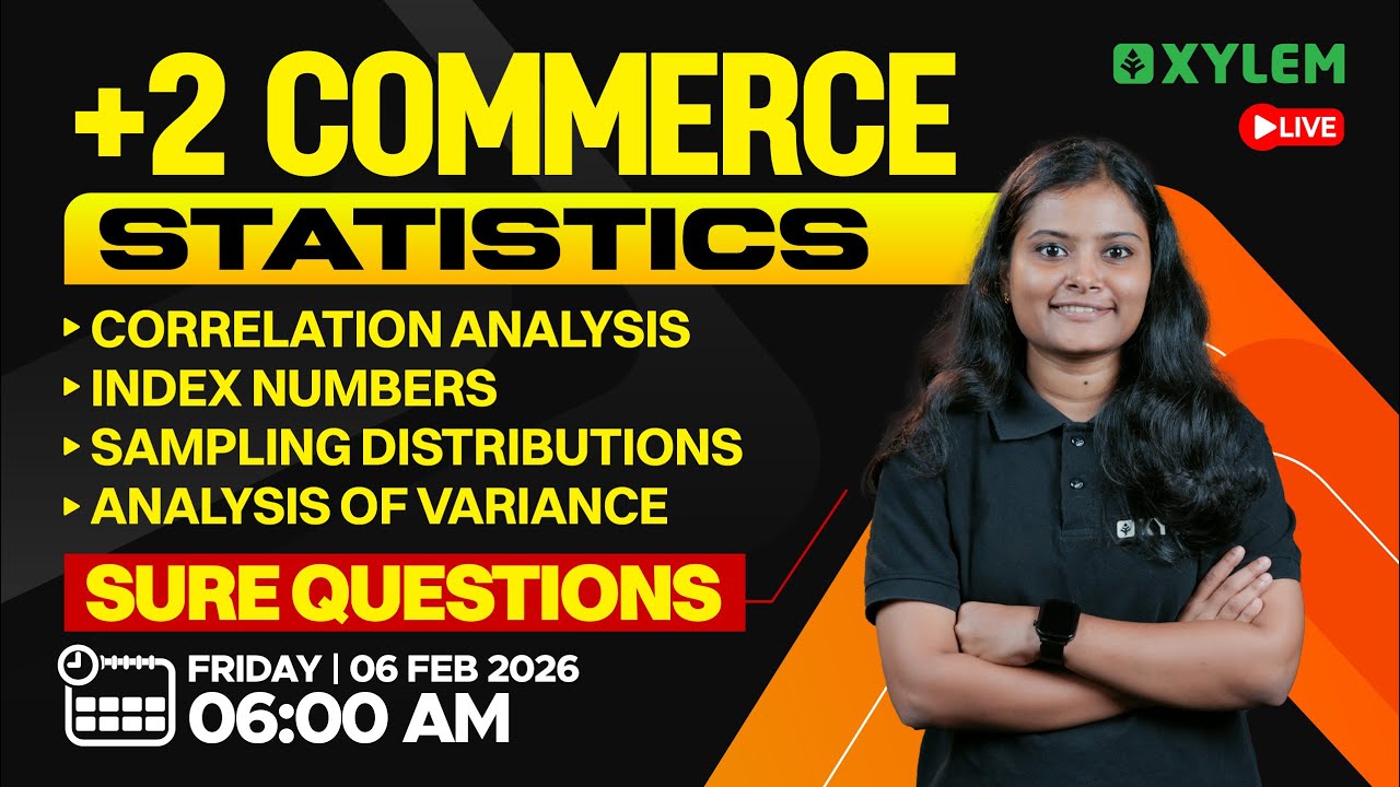 Plus Two Commerce Model Exam - Statistics | Sure Questions | Xylem Plus Two Commerce