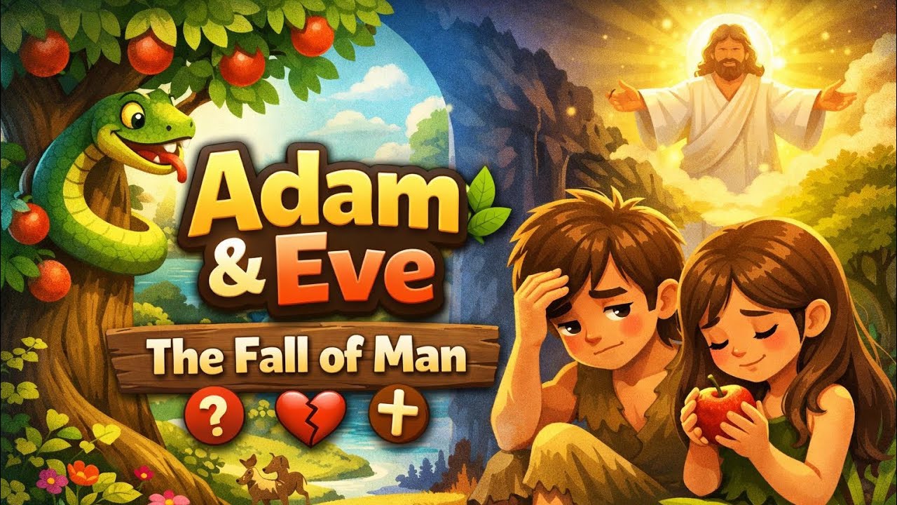 Adam and Eve 🌿 | The First Sin & God’s Love | Bible Story for Kids