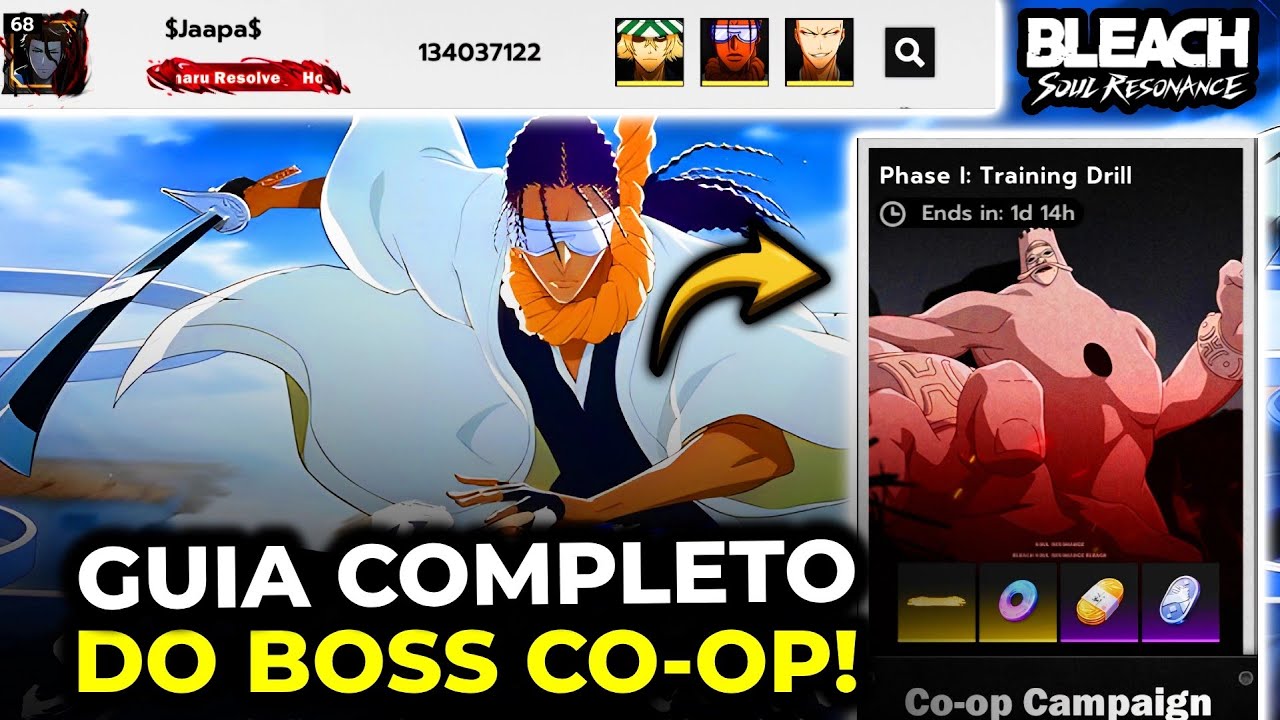 CAUSE MUITO DANO! Dicas pra você DOMINAR o novo boss co-op! - BLEACH SOUL RESONANCE COOPERATIVE
