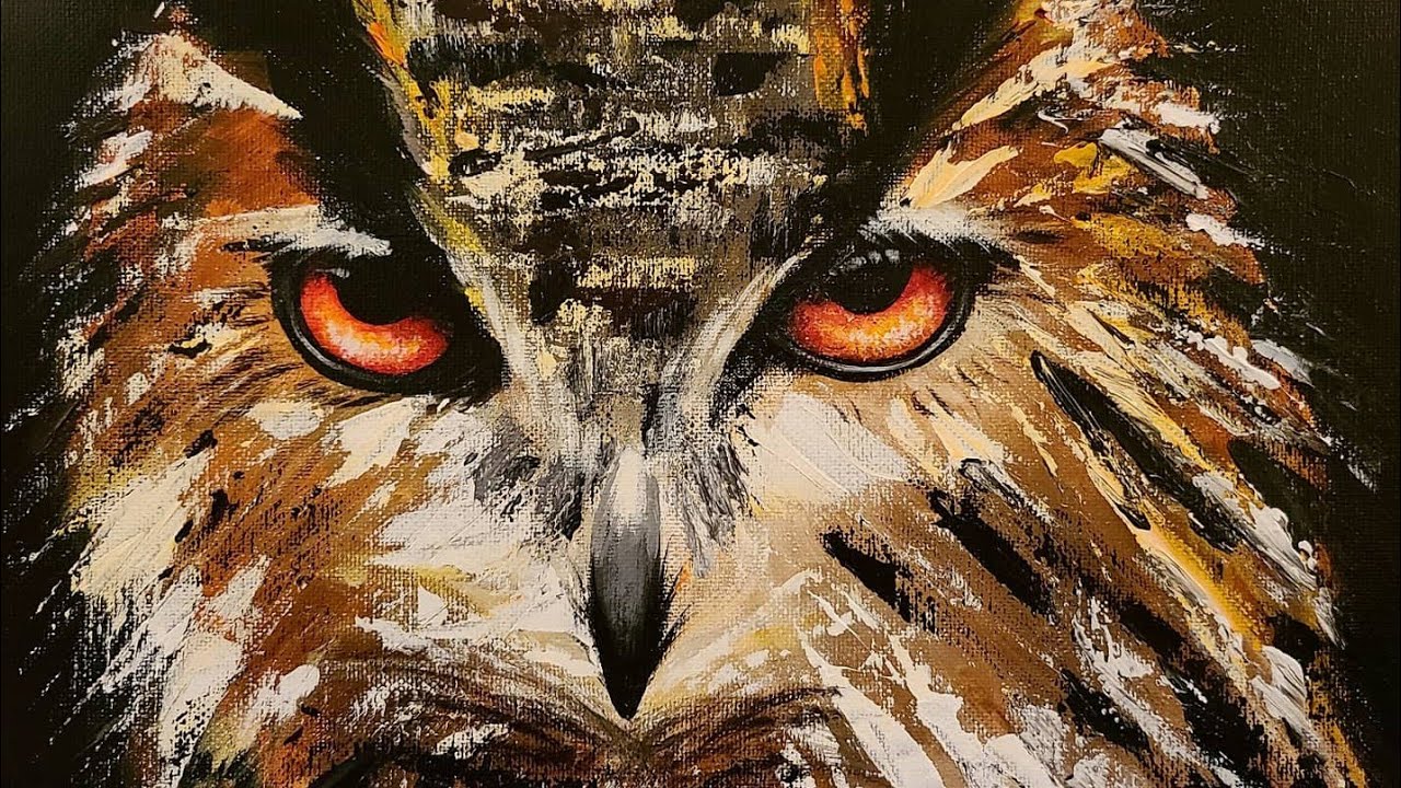 How to Paint an Abstract Owl (Acrylics) - Live Class Replay | SLA Tutorials
