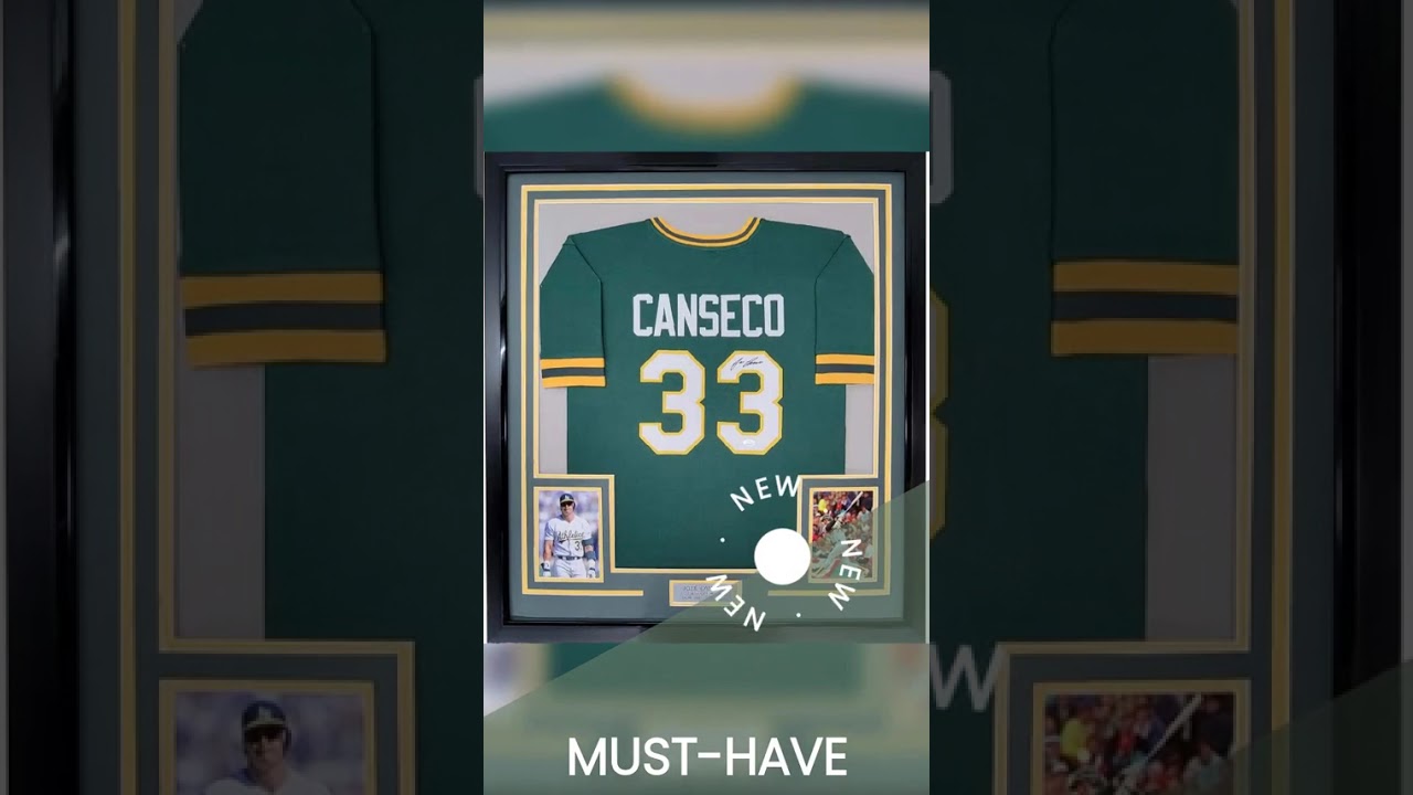 Professionally Framed Jose Canseco Jersey Perfect for Your Man Cave