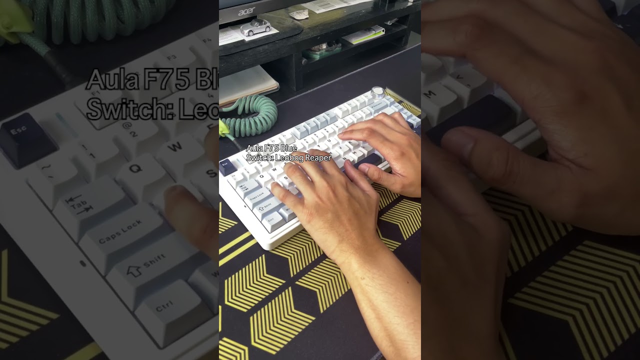 Aula F75 Switch Comparison! (Ice Vein, TTC Crescent, Reaper)  #keyboard #mechanicalkeyboard #typing