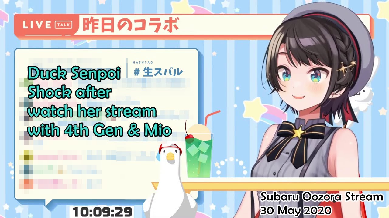 【Hololive English Sub】Duck-senpai shock after watching her stream with Hololive 4th Gen - Oha Subaru