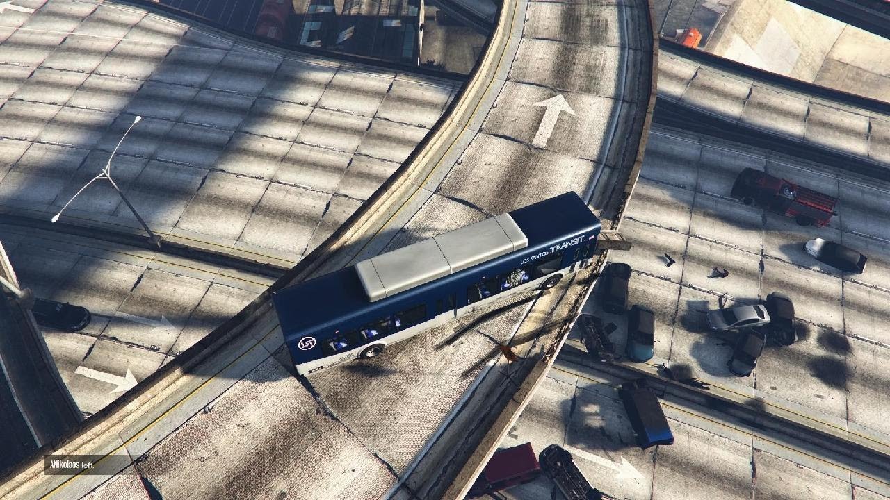 15 minutes of cars driving off a GTA bridge