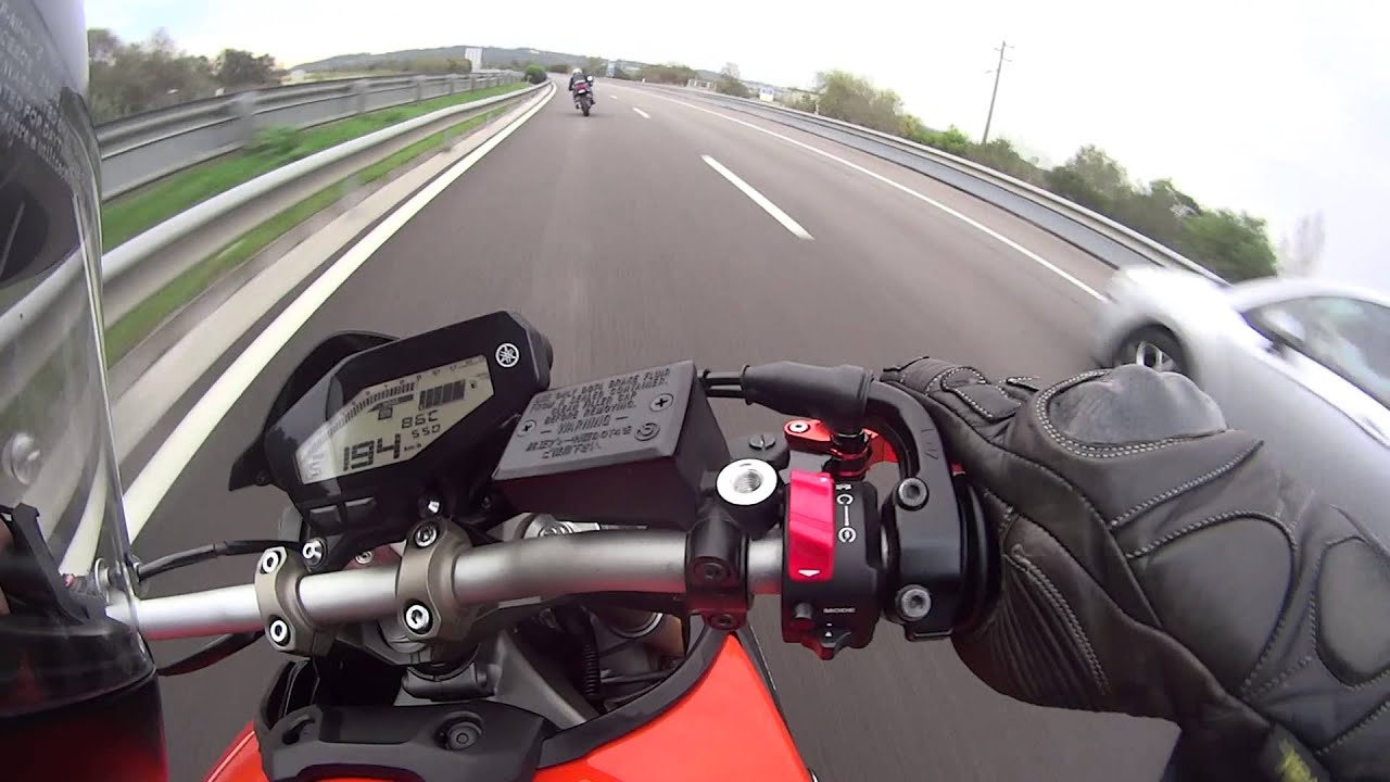 MT-09 - Acceleration from 200 to 259 Km/h - Custom Ecu Flashed