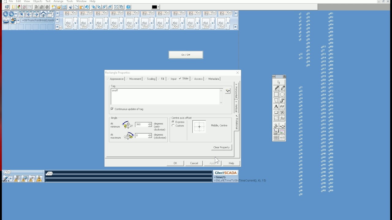 Writing a Cicode Function to rotate a line in Citect