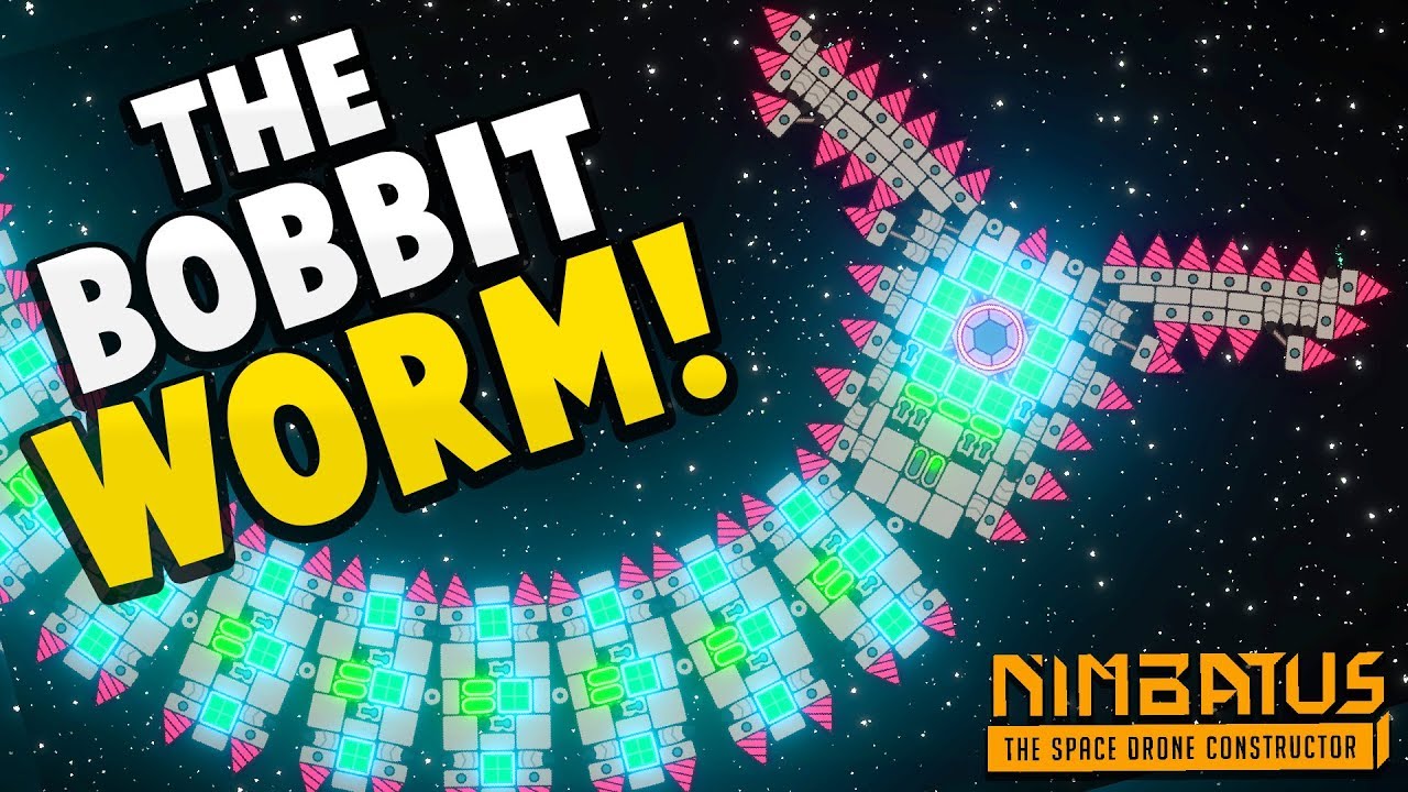THE LEGENDARY BOBBIT WORM DRONE BUILD! Massive Planet Destroying Worm! - Nimbatus Beta Gameplay