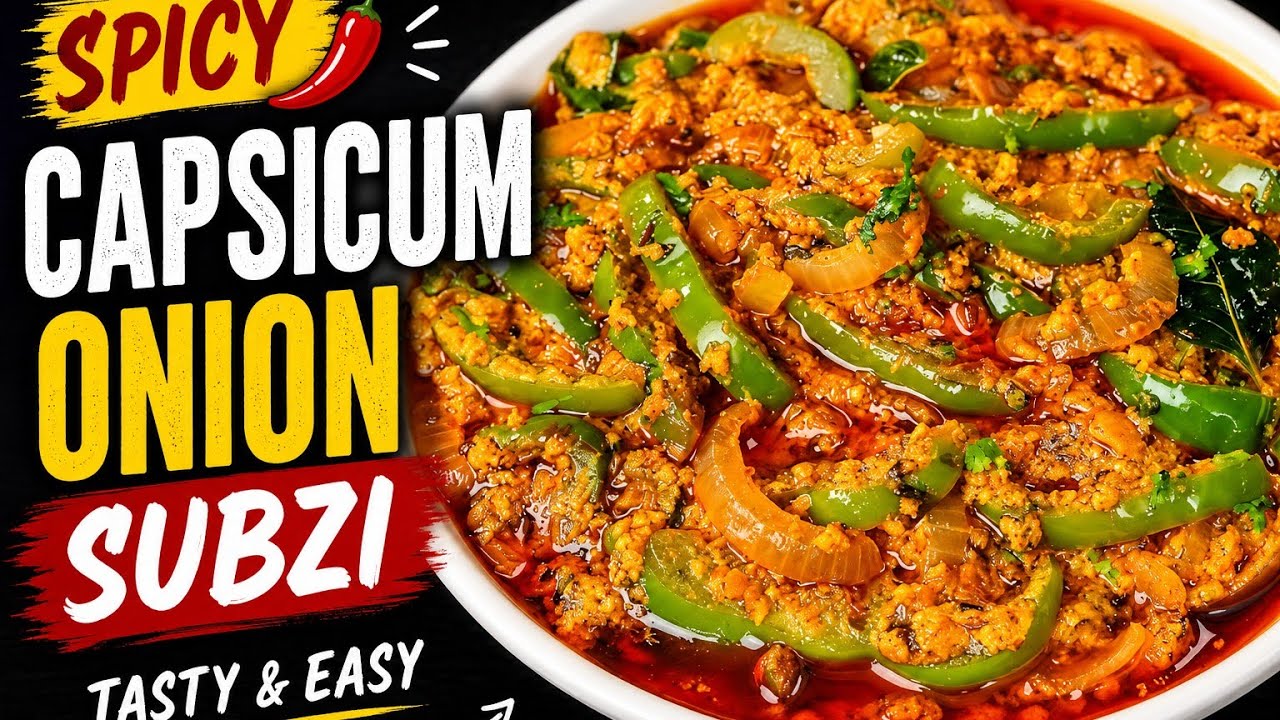 5 मिनट में बनने वाली सबसे टेस्टी शिमला मिर्च की सब्ज़ी|Simla Mirchi ki sabji Masala | capsicum