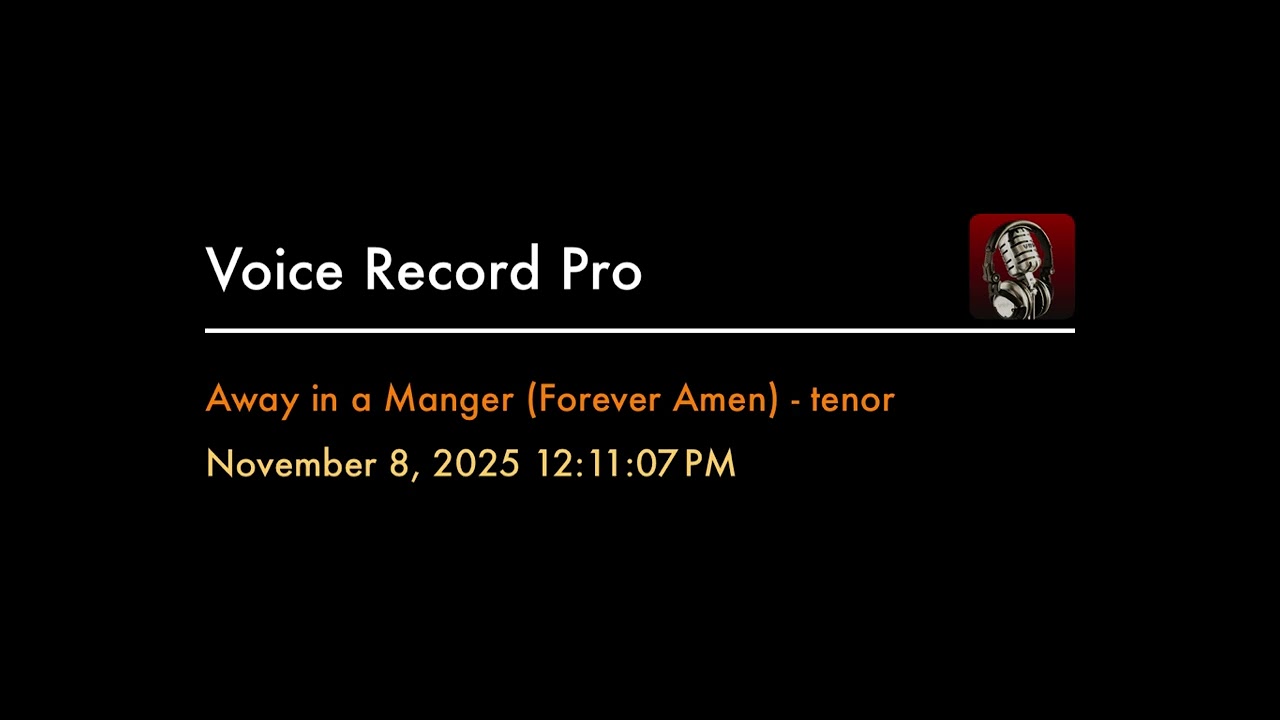 Away in a Manger (Forever Amen) - tenor
