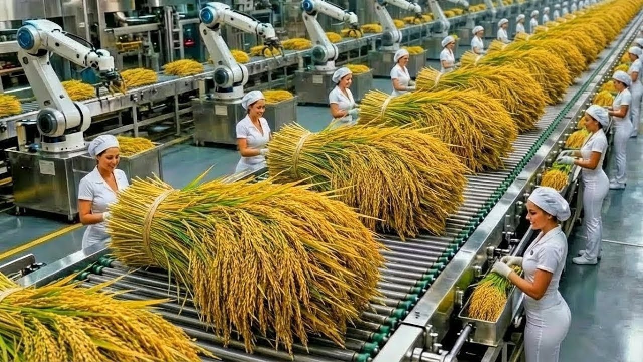 Inside a Modern Rice Factory – From Raw Rice to Finished Products (Full Process)