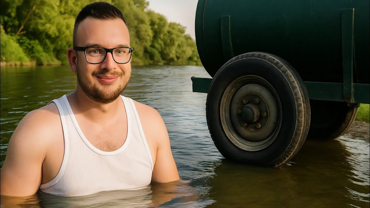OKOLOKUĆNI POSLOVI #68 - JUTARNJE KUPANJE NA RIJECI I PUCANJE GUME!! 🚜🐂