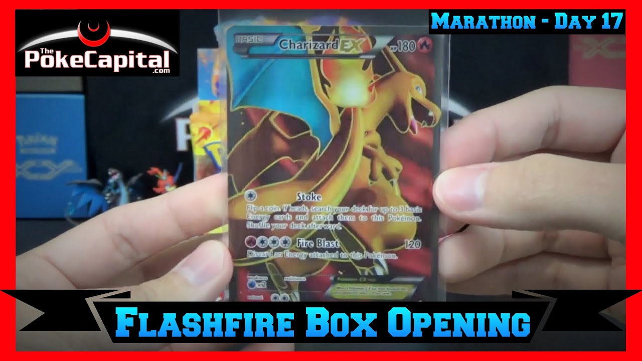 Pokemon Cards Booster Box Opening Marathon XY Flashfire Box - Day 17