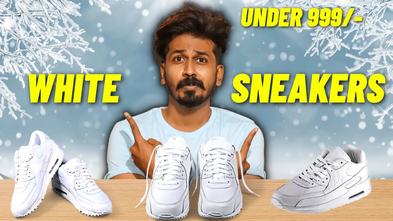 Budget White Sneakers Under 999/- Plus Shoe Give Away