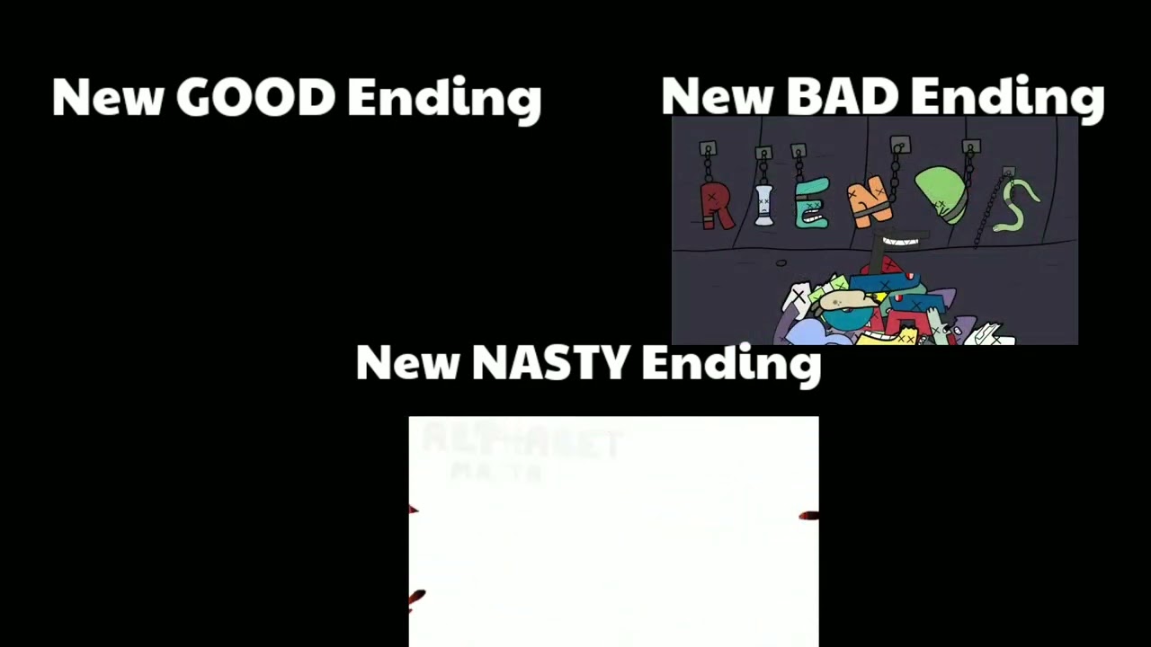 Alphabet Lore New GOOD Ending vs New BAD Ending vs New NASTY Ending.