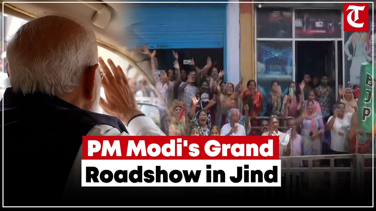 PM Narendra Modi Holds Grand Roadshow in Jind, Haryana