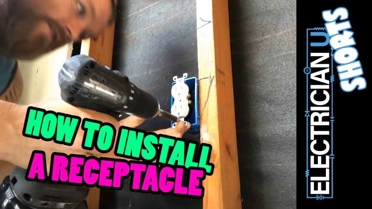 SHORTS  - How to install a receptacle (in 3 minutes) - SHORT VERSION