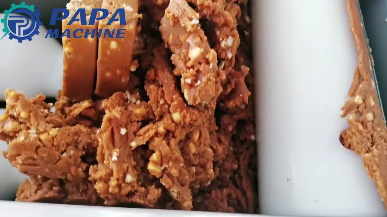 Papa small P307 chocolate protein bar production line with packing machine